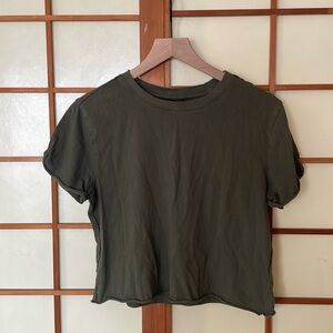 Distressed cotton tee S